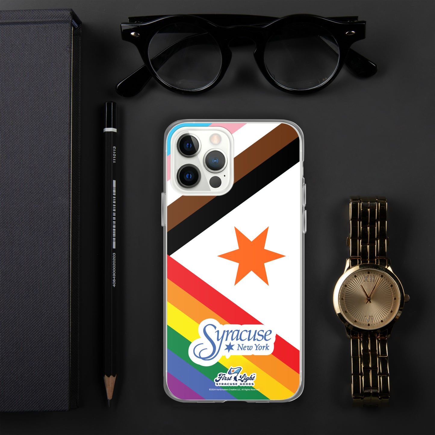 City Flag Syracuse iPhone Clear Case (Pride)