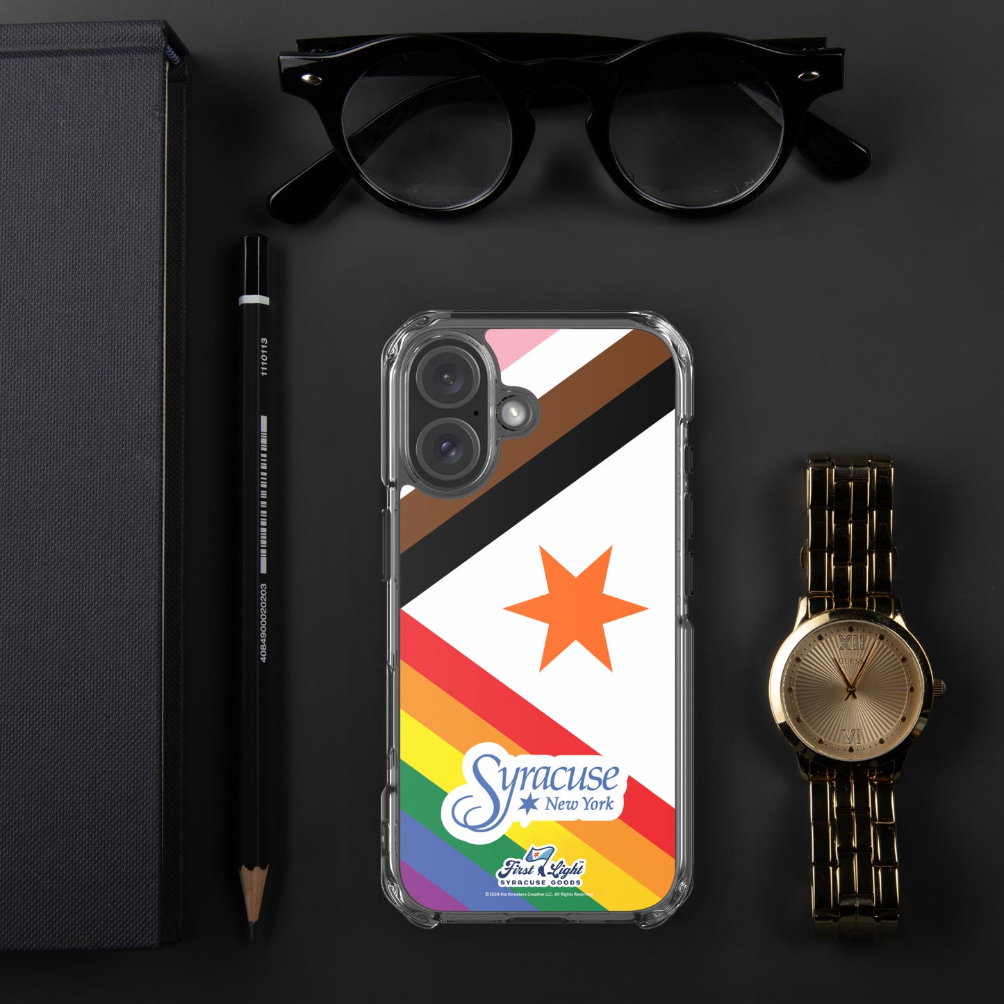 City Flag Syracuse iPhone Clear Case (Pride)