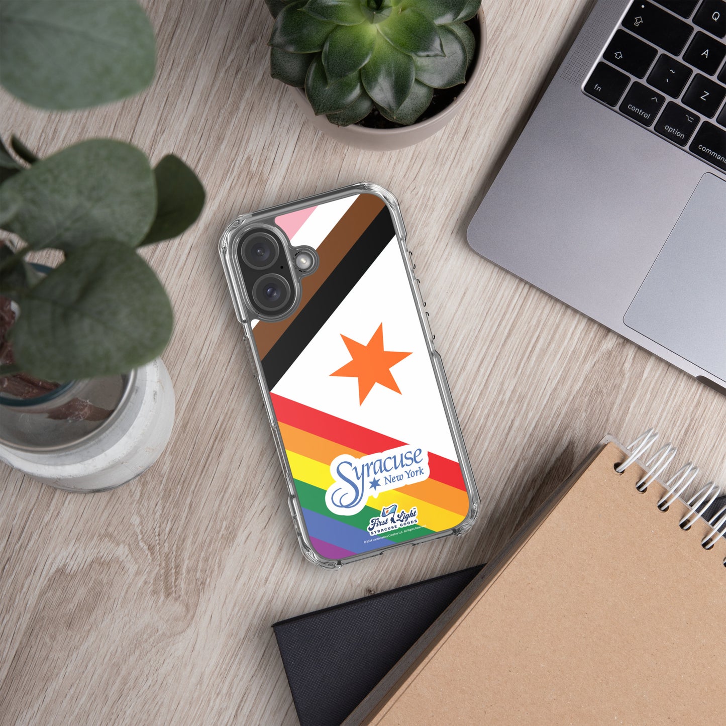 City Flag Syracuse iPhone Clear Case (Pride)