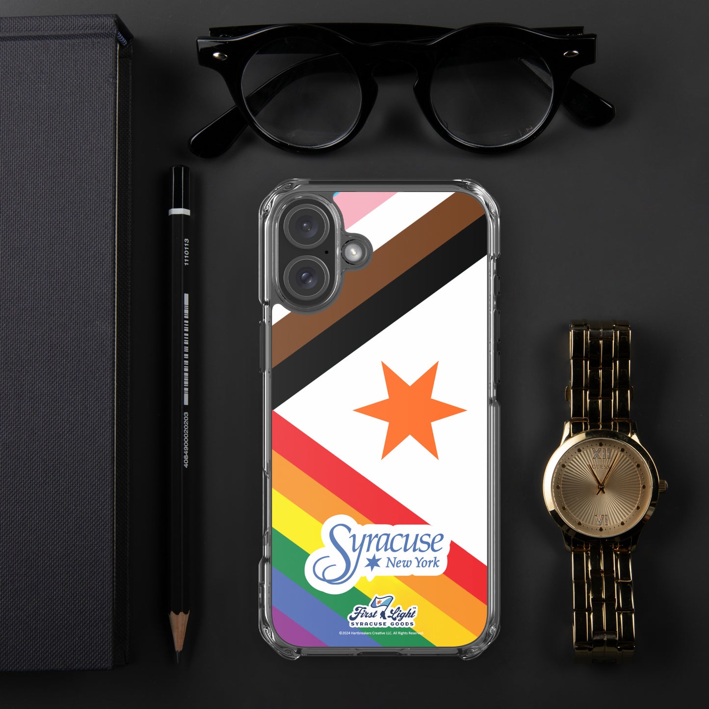 City Flag Syracuse iPhone Clear Case (Pride)