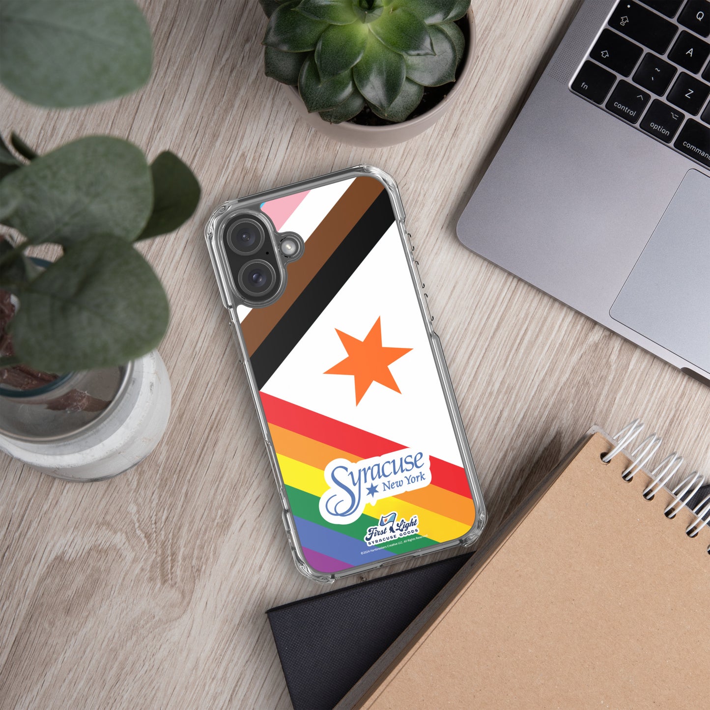 City Flag Syracuse iPhone Clear Case (Pride)