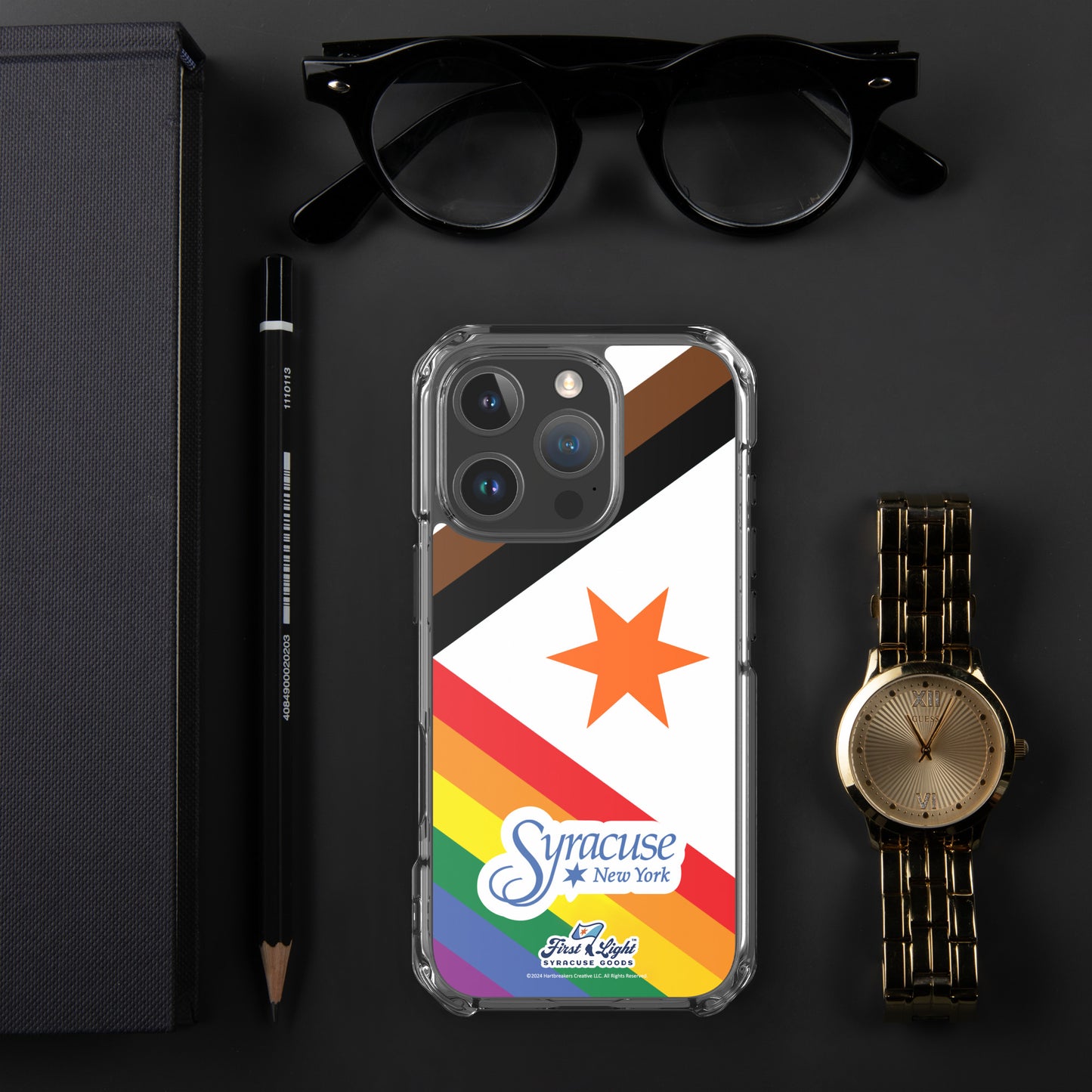 City Flag Syracuse iPhone Clear Case (Pride)