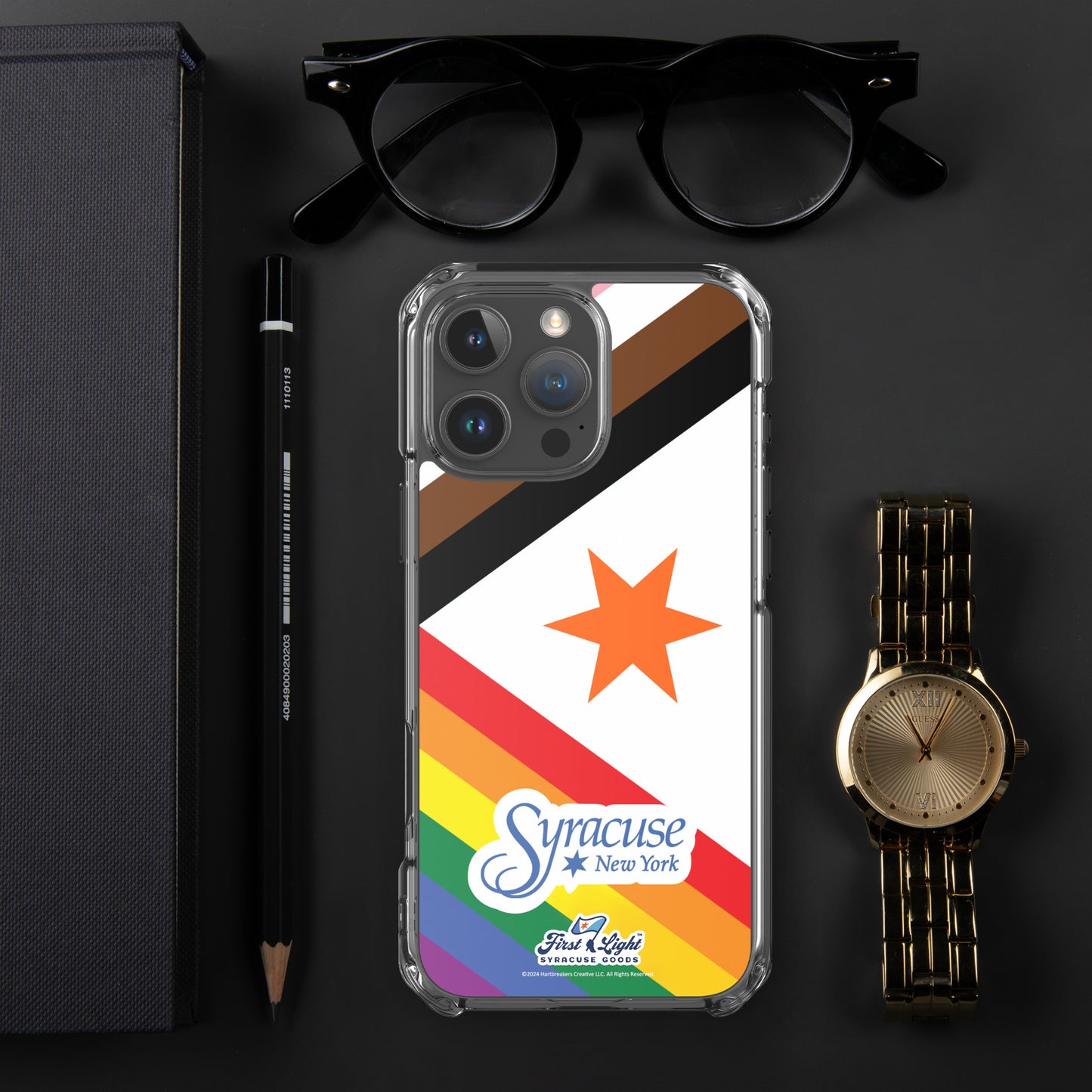 City Flag Syracuse iPhone Clear Case (Pride)