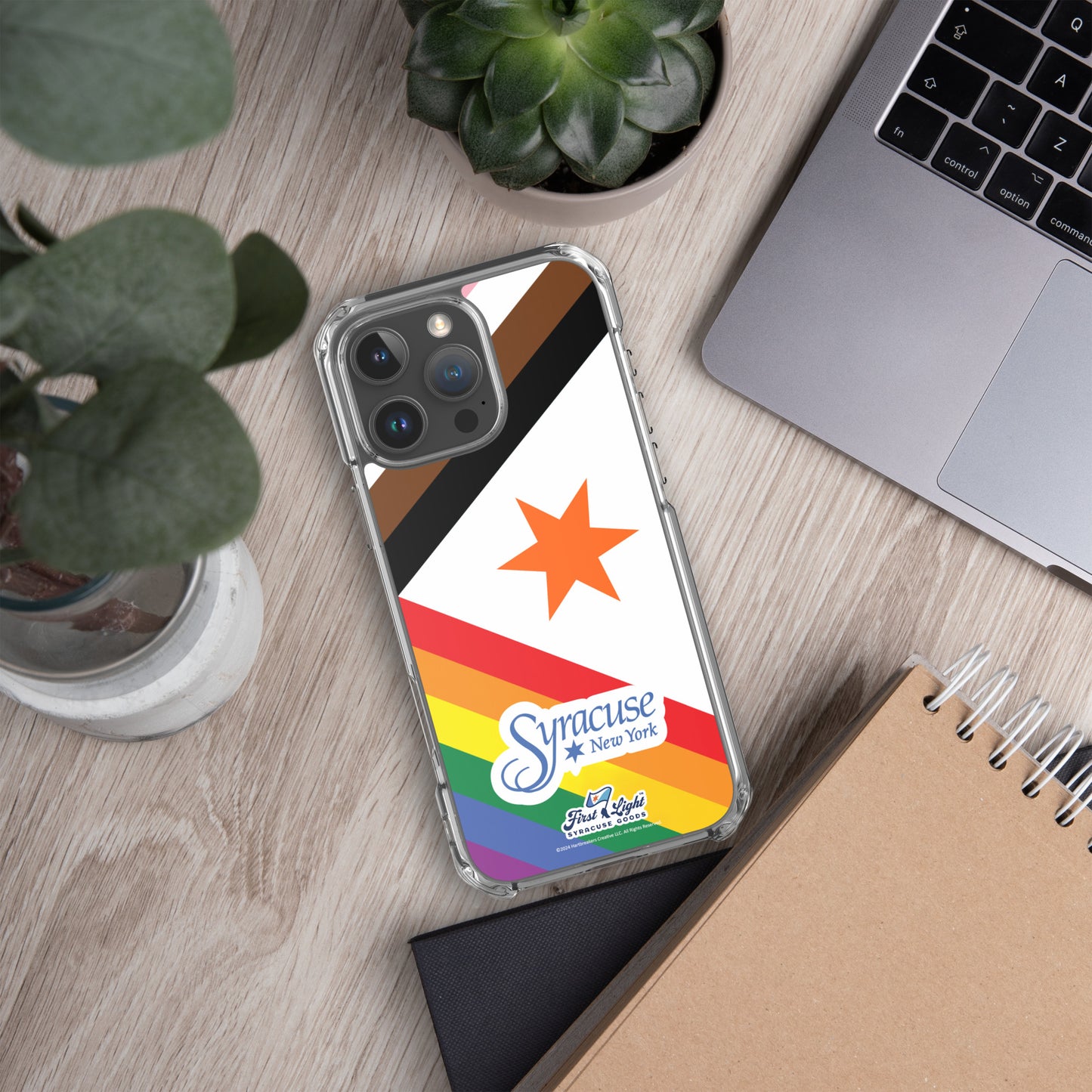 City Flag Syracuse iPhone Clear Case (Pride)