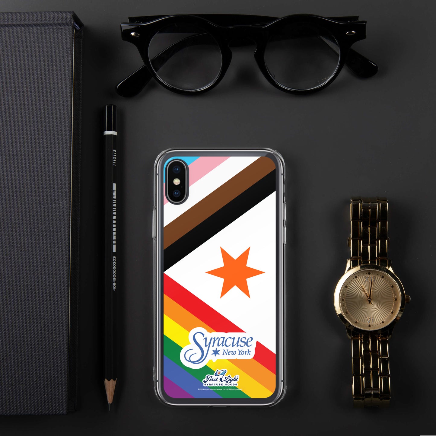City Flag Syracuse iPhone Clear Case (Pride)