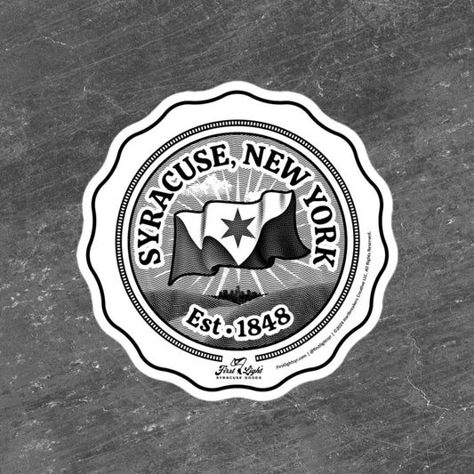 Engraved Crest Syracuse Sticker