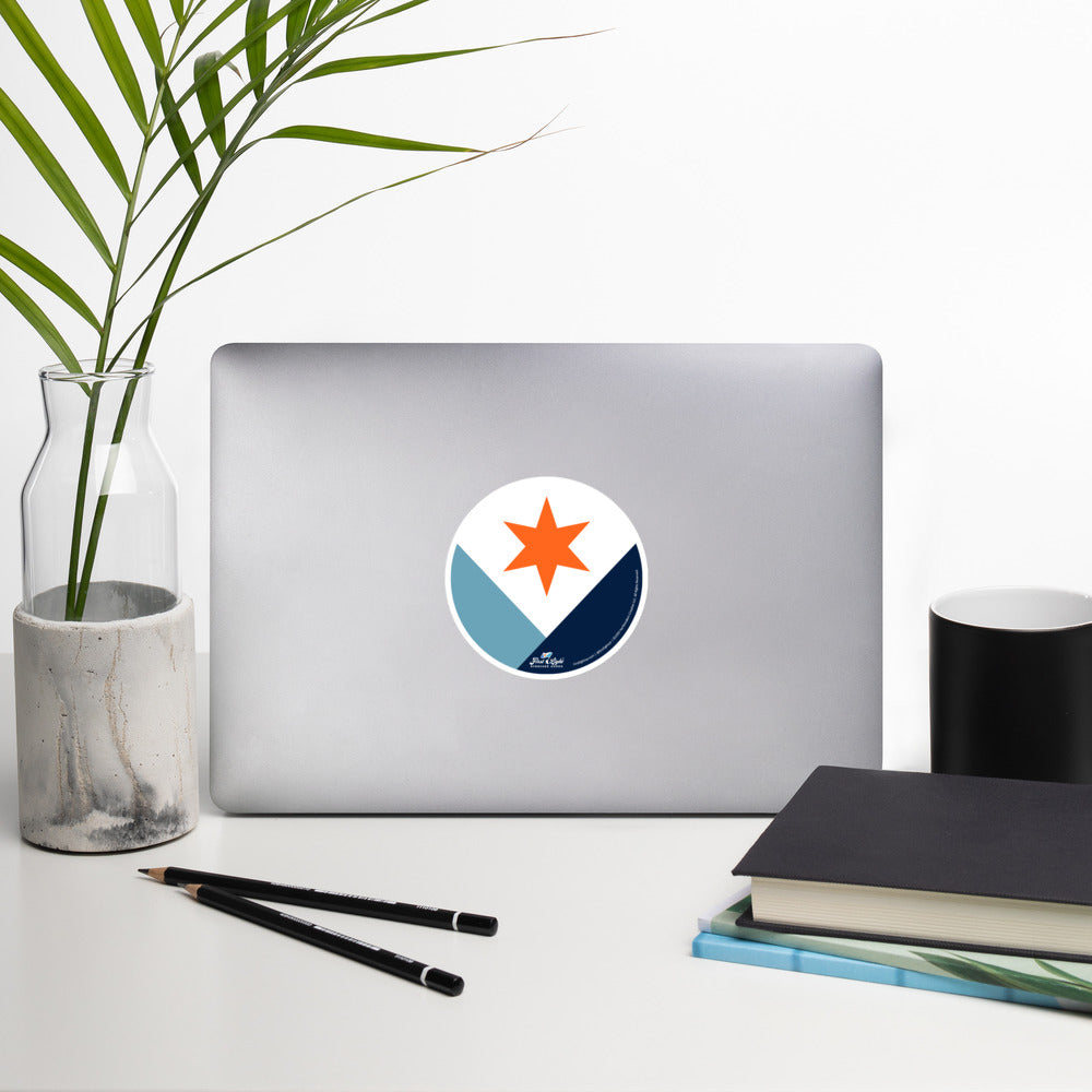 Circular Syracuse City Flag Sticker